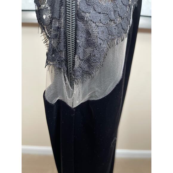 BRONX AND BANCO Cobra One Shoulder Long Sleeve Lace Asymmetric Maxi Gown Sz S - Picture 6 of 10